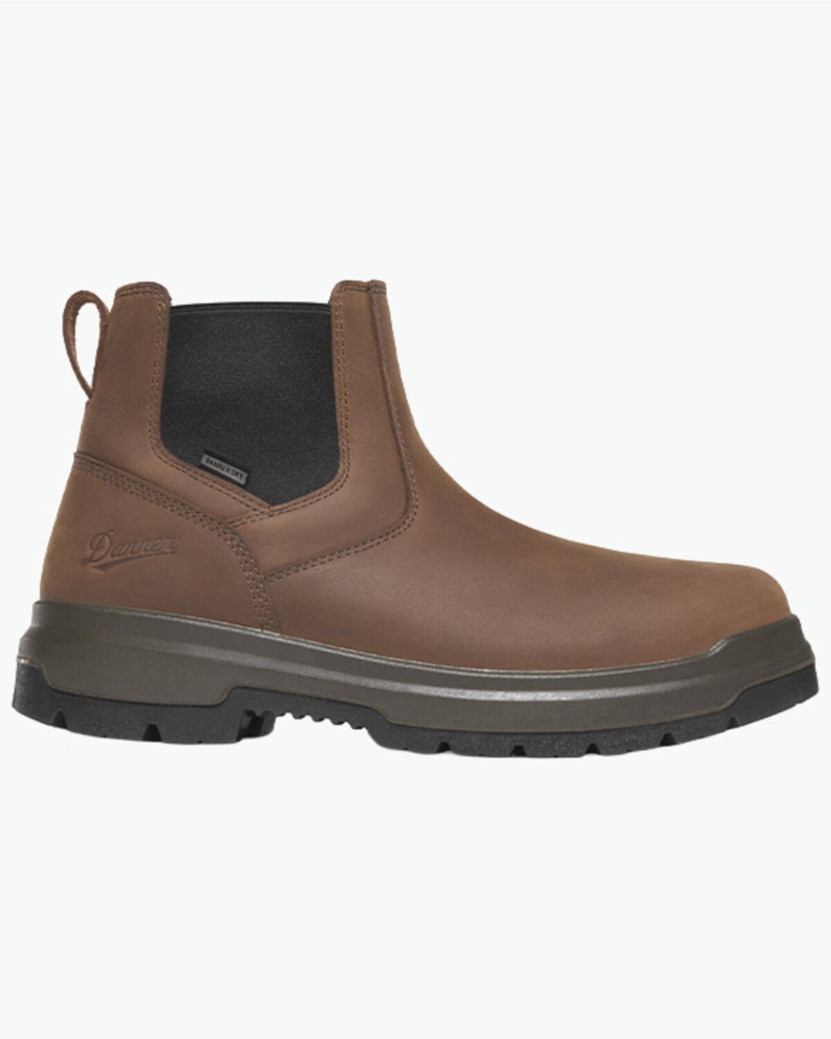 Image #2 - Danner Men's 6" Ground Control Chelsea Work Boots - Steel Toe, Brown, hi-res