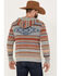 Pendleton Men's Medallion Striped Hooded Pullover, Grey, hi-res