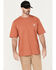Image #1 - Carhartt Men's Loose Fit Heavyweight Logo Pocket Work T-Shirt, Dark Orange, hi-res