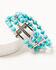 Image #1 - Shyanne Women's Turquoise Cross Beaded Bracelet, Silver, hi-res