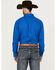 Image #4 - George Strait by Wrangler Men's Solid Long Sleeve Button-Down Stretch Western Shirt - Tall , Royal Blue, hi-res