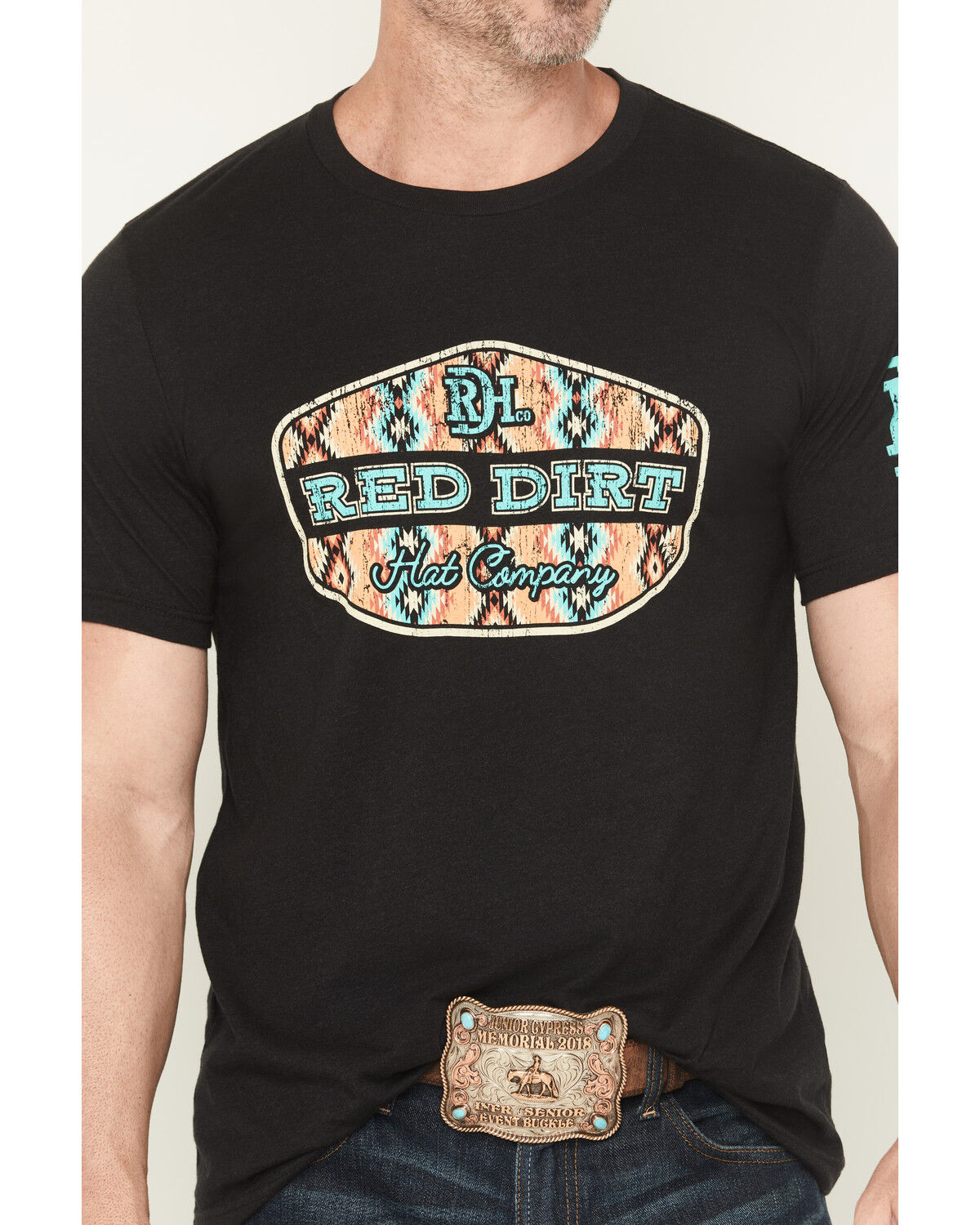 Image #3 - Red Dirt Hat Men's Free Rein Short Sleeve Graphic T-Shirt, Charcoal, hi-res
