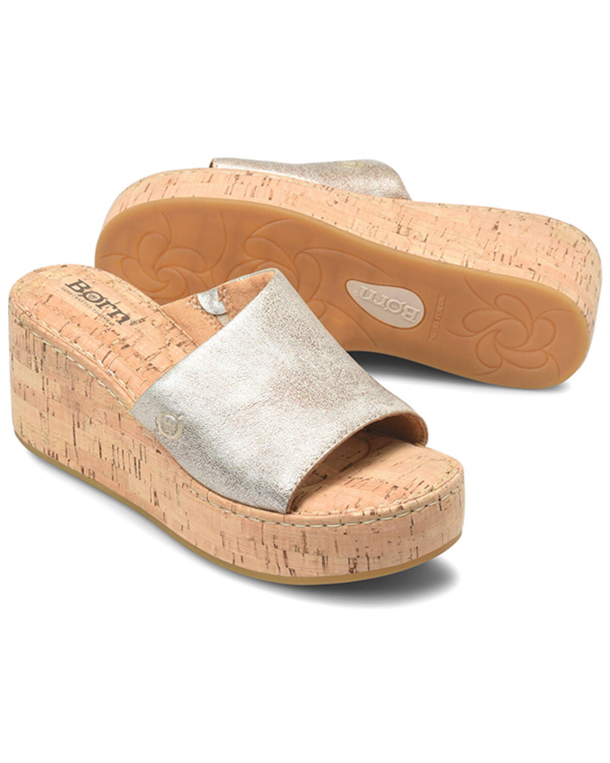 Image #4 - Born Women's Shilo Metallic Wedge Sandals, Brass, hi-res