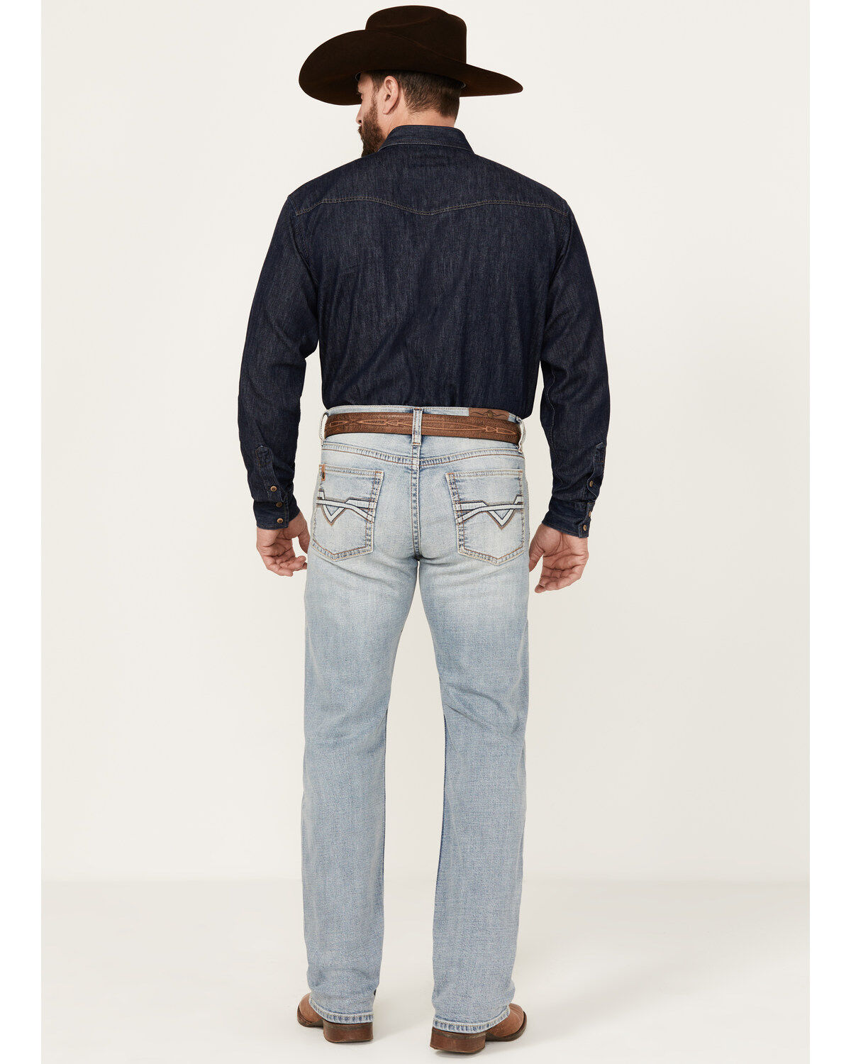 Cody James Men's Light Wash Sawbuck Slim Straight Stretch