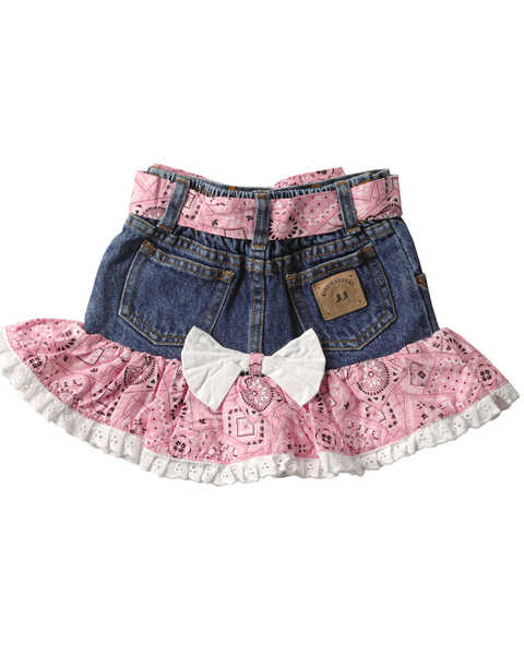 Kiddie Korral Toddler Girls' Cowgirl Boots Bandana Skirt Set - 2-6, Pink