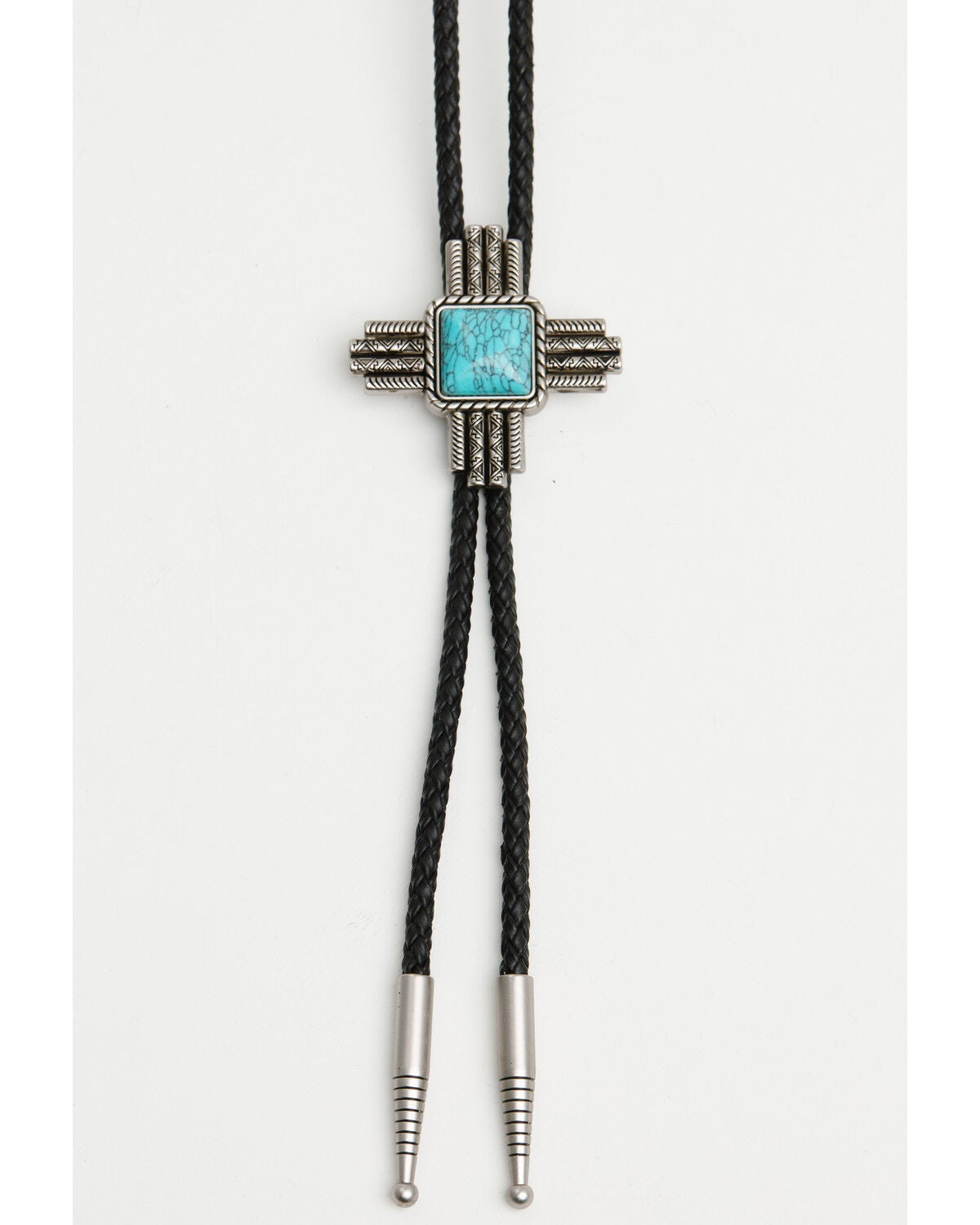 Image #2 - Cody James Men's Lars Cross Bolo Tie, Silver, hi-res
