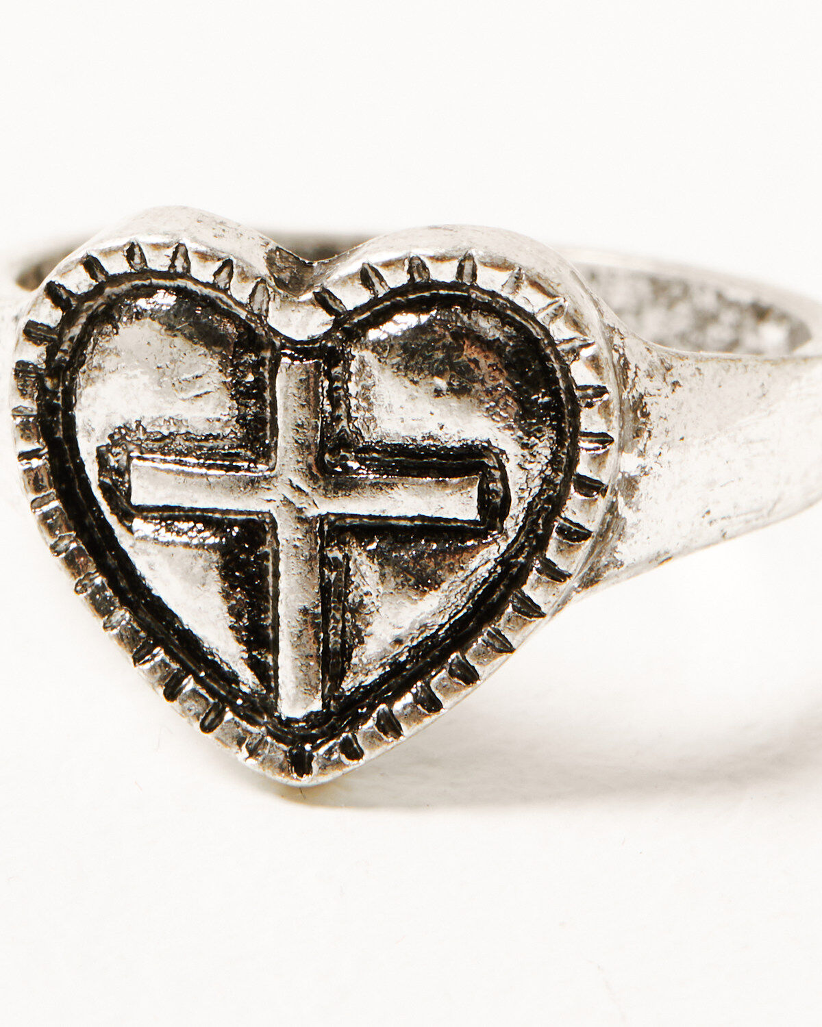 Image #3 - Shyanne Women's Heart Cross Ring Set, Silver, hi-res