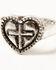 Image #3 - Shyanne Women's Heart Cross Ring Set, Silver, hi-res