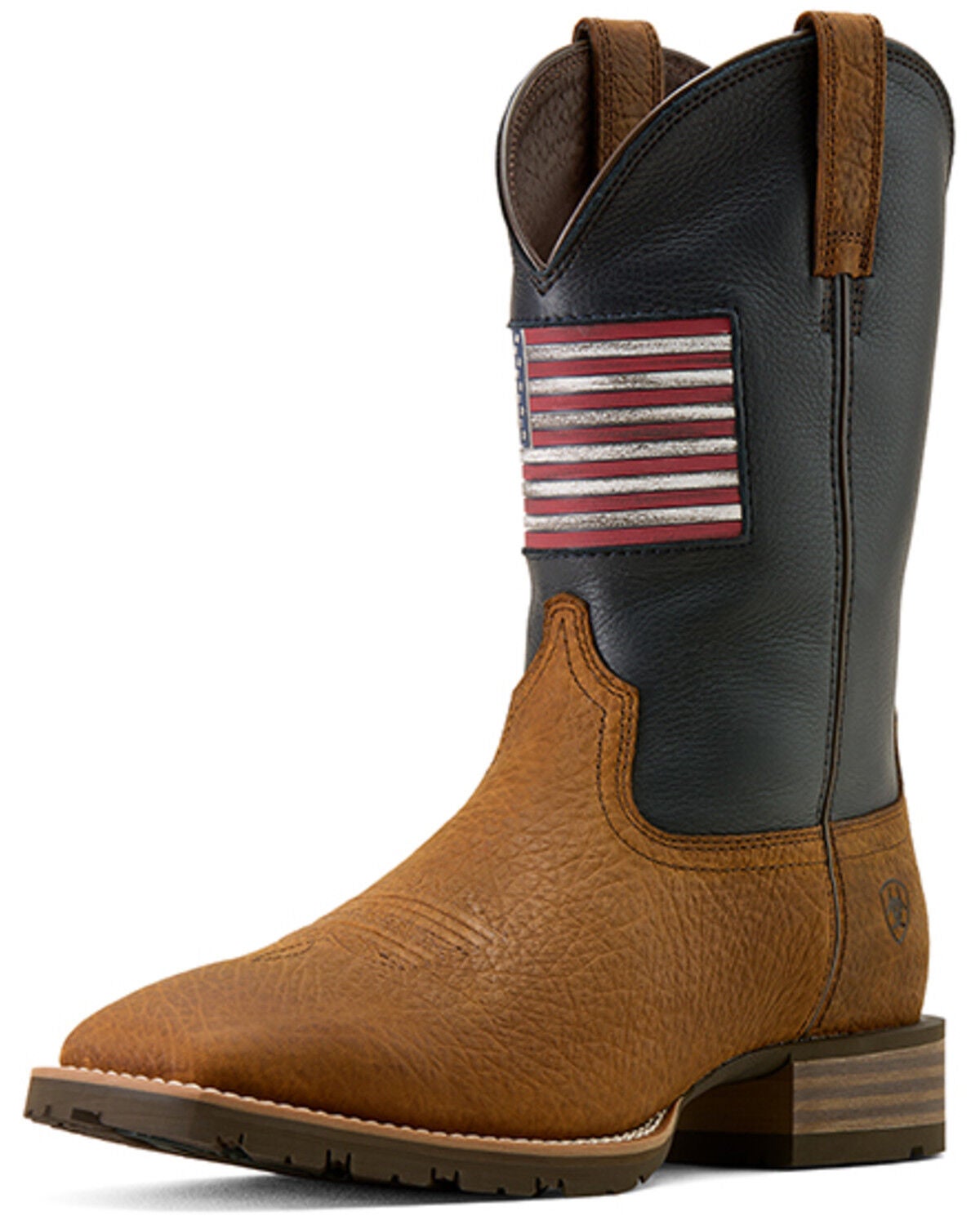 Image #2 - Ariat Men's Hybrid Rancher Patriot Performance Western Boots - Broad Square Toe, Brown, hi-res