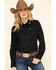 Image #1 - Ariat Women's Team Kirby Stretch Logo Long Sleeve Shirt, Black, hi-res
