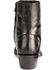 Image #7 - Old West Men's Zipper Western Ankle Boots - Round Toe, Black, hi-res
