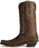 Image #3 - Old West Women's Distressed Leather Western Boots  - Snip Toe, , hi-res