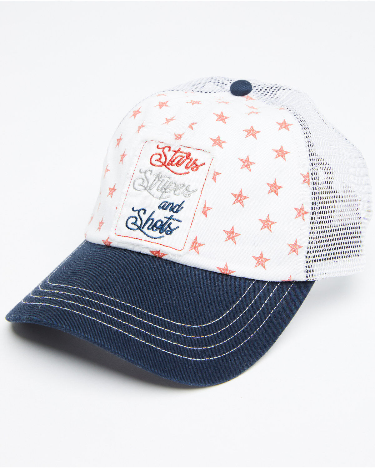 Image #1 - Shyanne Women's Stars Stripes And Shots Patch Ball Cap, Tan, hi-res