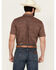 Image #4 - Cody James Men's Festive Floral Short Sleeve Button-Down Stretch Western Shirt, Brown, hi-res