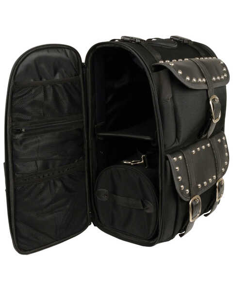 Image #4 - Milwaukee Leather Extra Large Two Piece Studded Nylon Touring Pack, Black, hi-res