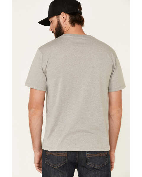 HOOey Men's Gray Electric Sunset Logo Graphic T-Shirt , Grey, hi-res