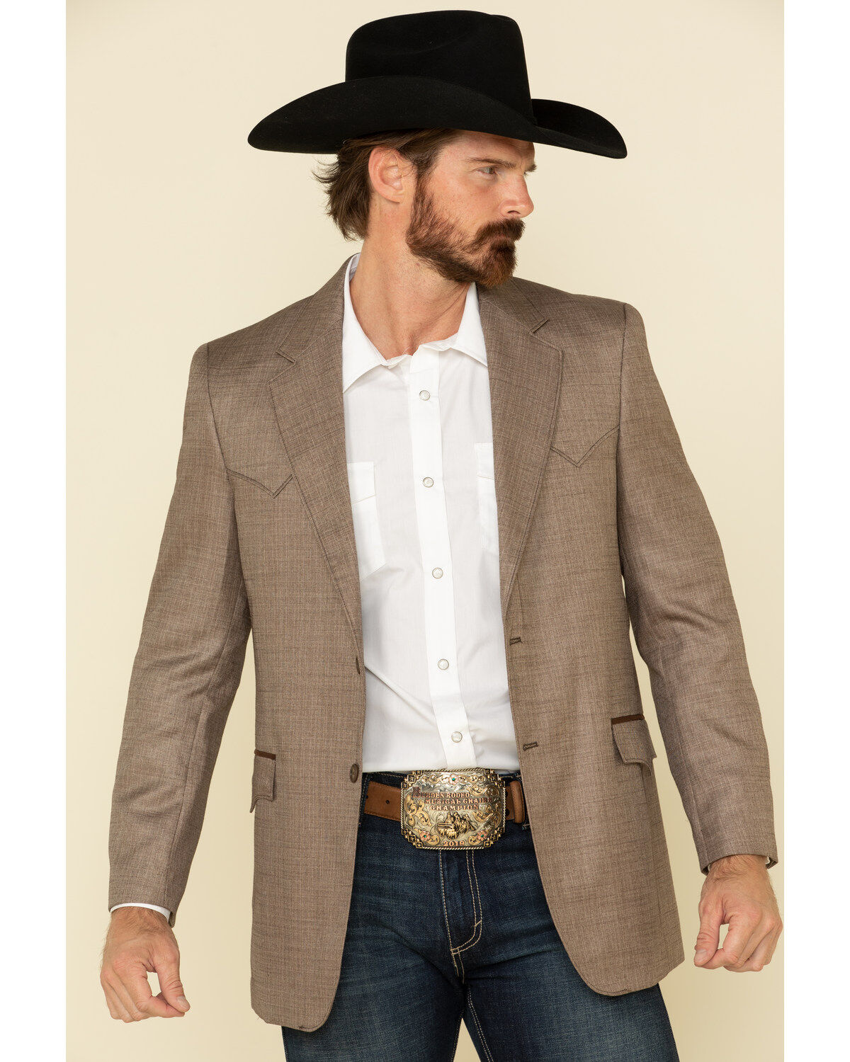 Image #1 - Circle S Men's Brown Houston Western Sportcoat, , hi-res
