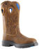 Image #1 - Steel Blue Men's Blue Heeler Wellington Work Boots - Steel Toe, Brown, hi-res