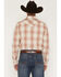 Image #4 - Cody James Men's Legend Dobby Plaid Print Long Sleeve Snap Western Shirt, Red, hi-res