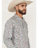 Image #2 - Ariat Men's Stiles Paisley Print Fitted Long Sleeve Button-Down Western Shirt, Light Blue, hi-res