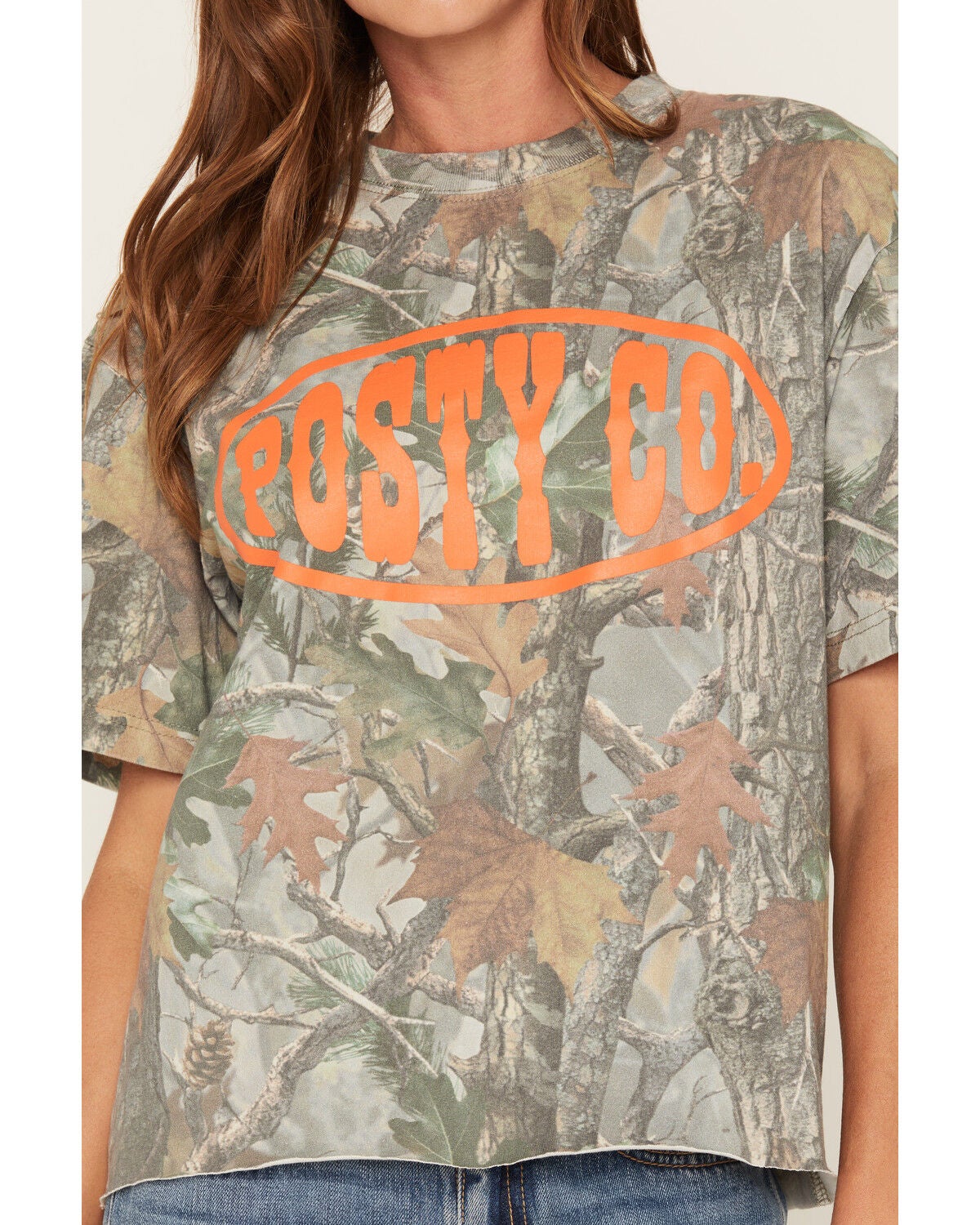 Image #3 - Post Malone Women's Post Camo Print Short Sleeve Cropped Graphic Tee, Camouflage, hi-res
