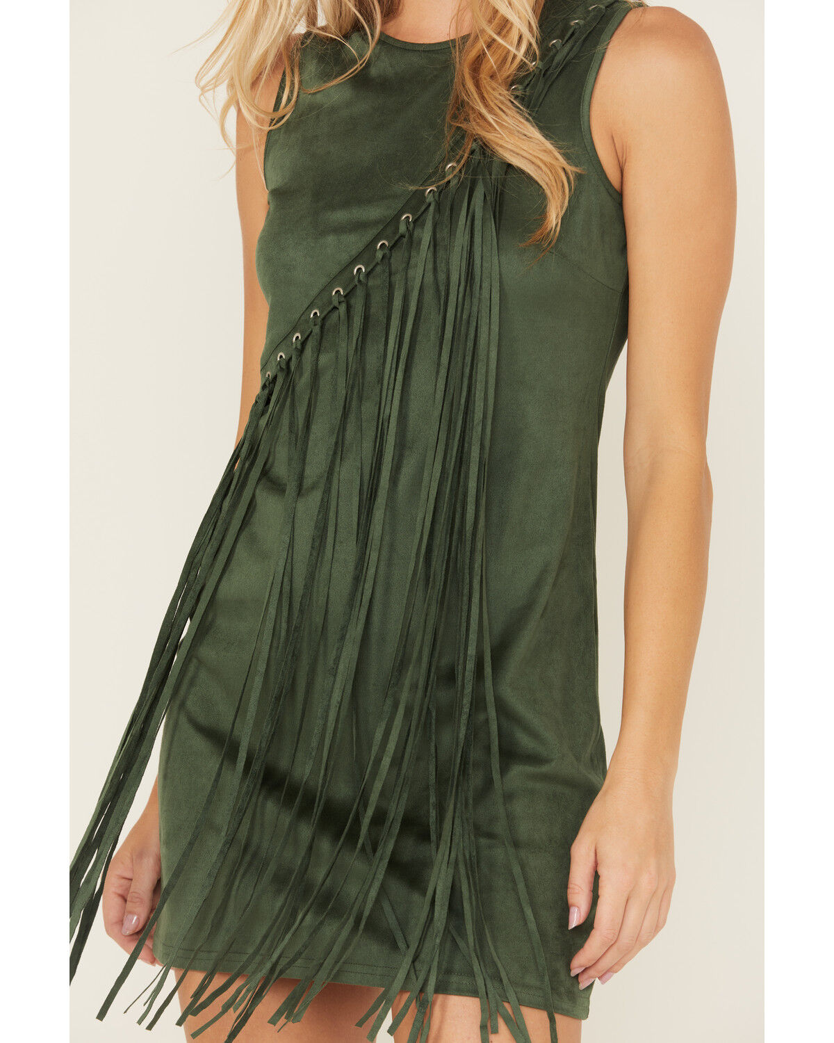 Image #3 - Rock & Roll Denim Women's Fringe Mini Dress, , hi-res