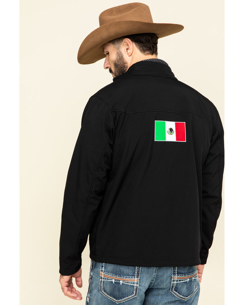 Ariat Men's Black Mexico Flag Team Softshell Jacket Boot Barn