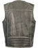 Image #2 - Milwaukee Leather Men's Vintage Distressed Zipper Front Vest - Big - 5X, Grey, hi-res