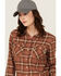 Image #2 - Wolverine Women's Autumn II Plaid Print Long Sleeve Button-Down Flannel Shirt, Brown, hi-res