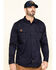 Hawx Men's FR Long Sleeve Button-Down Work Shirt - Big , Navy, hi-res