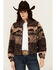 Image #1 - Shyanne Women's Buffalo Print Snap Sherpa Jacket, Chocolate, hi-res
