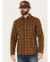 Image #1 - Brothers and Sons Men's Bell Everyday Plaid Print Long Sleeve Button Down Flannel Shirt, Rust Copper, hi-res