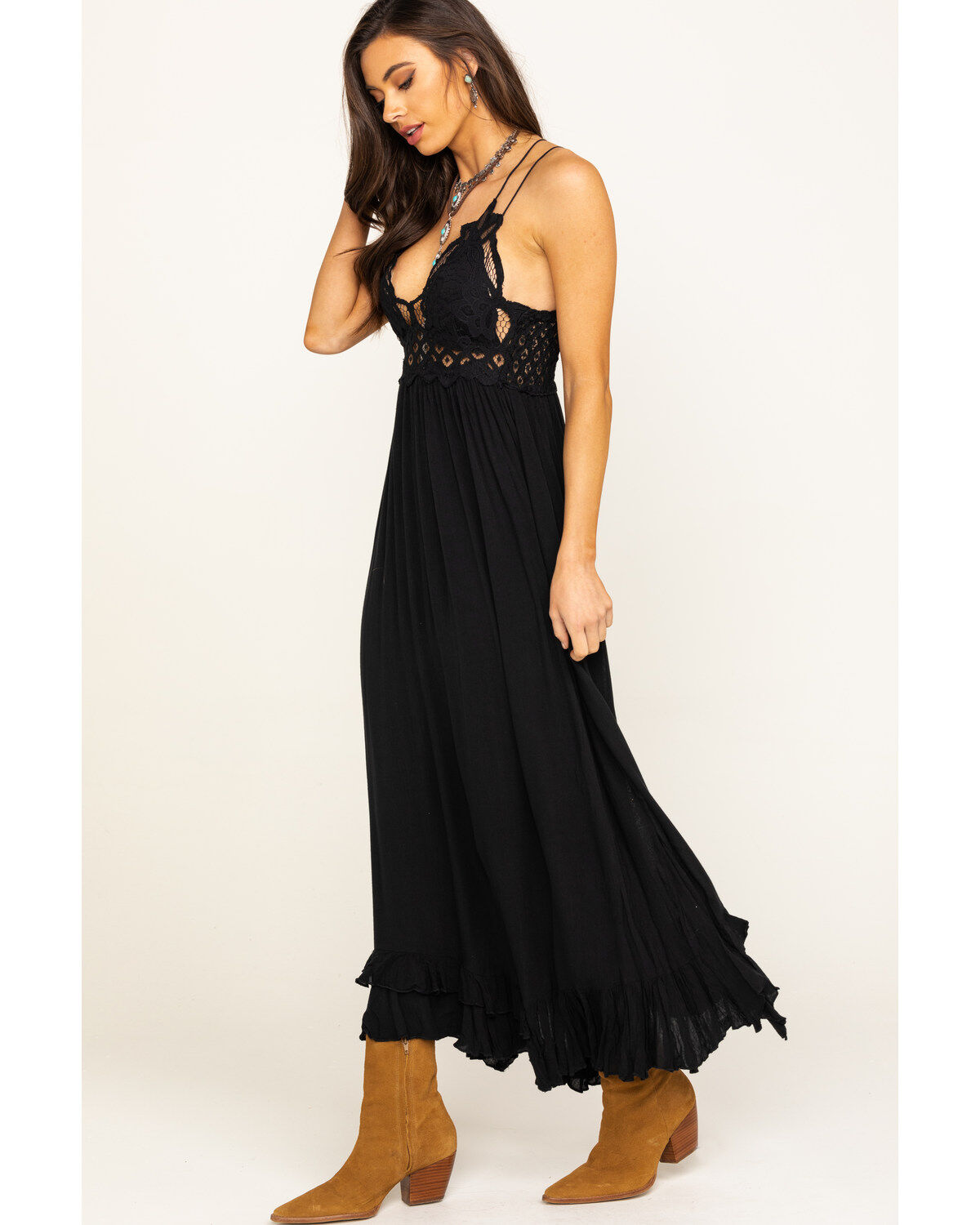 free people adella dress black