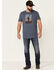 Moonshine Spirit Men's Desert Cacti Graphic Short Sleeve T-Shirt, Medium Blue, hi-res