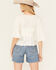 Image #4 - Shyanne Women's Embroidered Short Sleeve Crinkle Peplum Top, Cream, hi-res