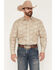 Image #1 - Stetson Men's Paisley Print Long Sleeve Pearl Snap Western Shirt, Tan, hi-res
