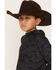 Image #2 - Burlebo Boys' Camo Print Hooded Stretch Performance Shirt, Black, hi-res