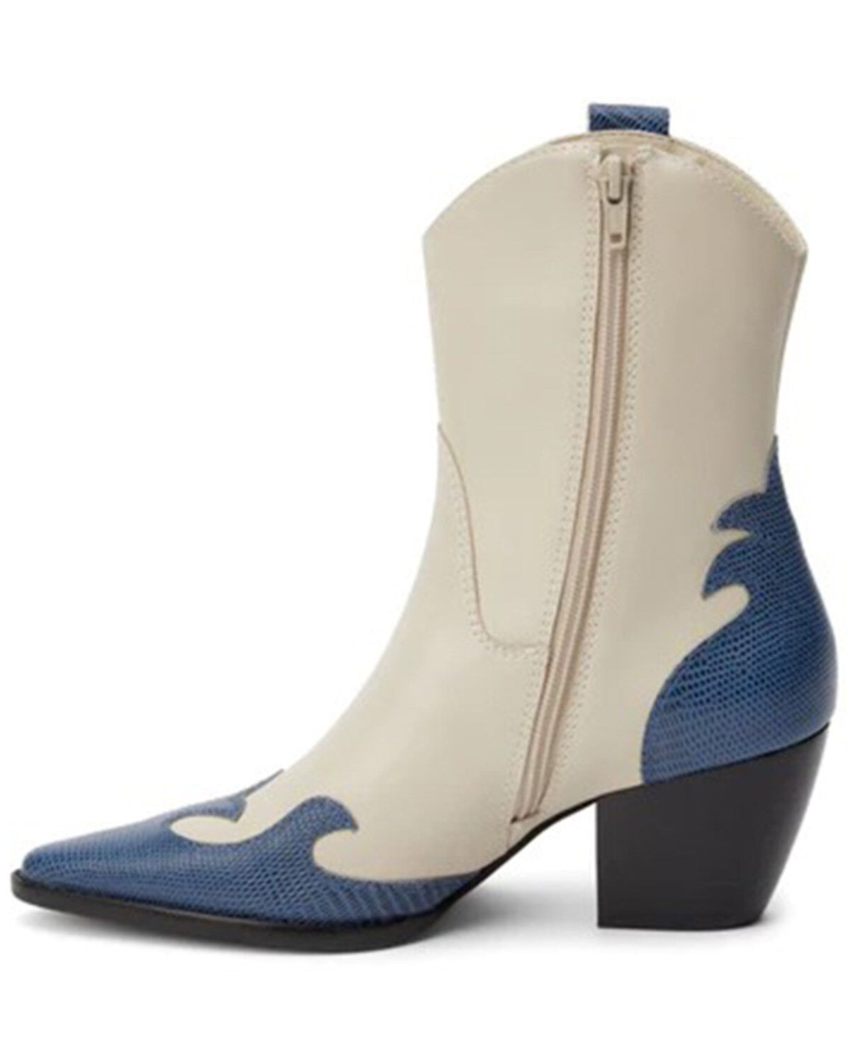 Image #3 - Matisse Women's Claude Western Fashion Booties - Snip Toe, Blue/white, hi-res