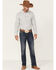 Image #2 - Moonshine Spirit Men's Route 95 Mini Floral Print Long Sleeve Snap Western Shirt, White, hi-res