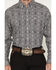 Image #3 - Ariat Men's Tatum Medallion Striped Long Sleeve Button-Down Western Shirt, Grey, hi-res