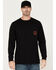 Image #2 - Hawx Men's Never Sleep Long Sleeve Graphic T-Shirt, Black, hi-res