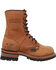 Ad Tec Women's 9" Brown Leather Logger Boots - Soft Toe, Brown, hi-res
