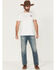 Image #1 - Moonshine Spirit Men's Slasher Wash Decker Slim Straight Rigid Denim Jeans, Medium Wash, hi-res