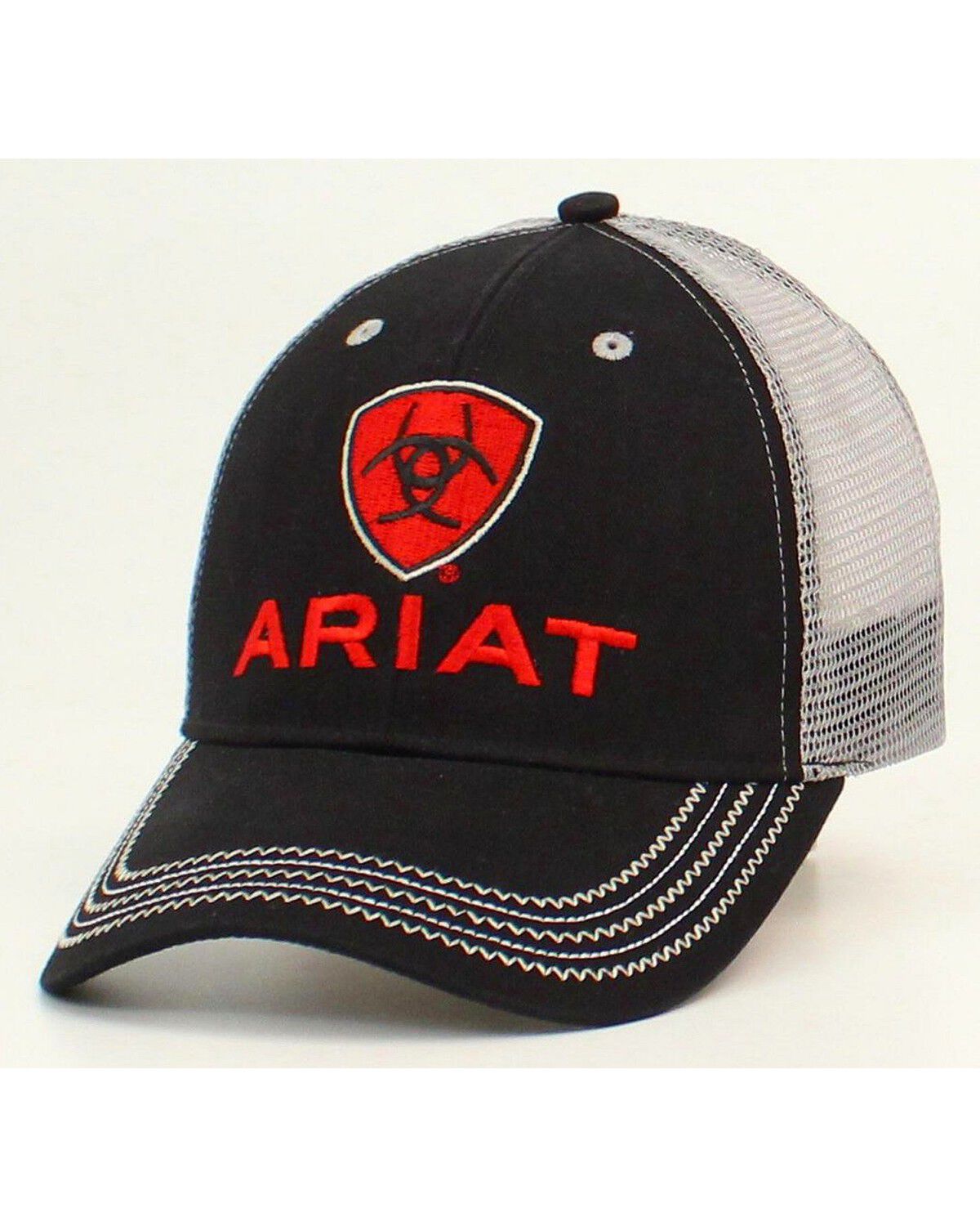 Ariat Men's Rumblin Ball Cap, Black, hi-res