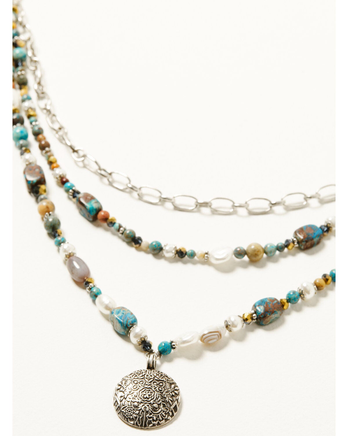 Shyanne Women's Gemma Layered Necklace, Silver, hi-res