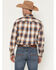 Image #4 - Cody James Men's Warner Plaid Print Long Sleeve Button-Down Stretch Western Shirt, Tan, hi-res
