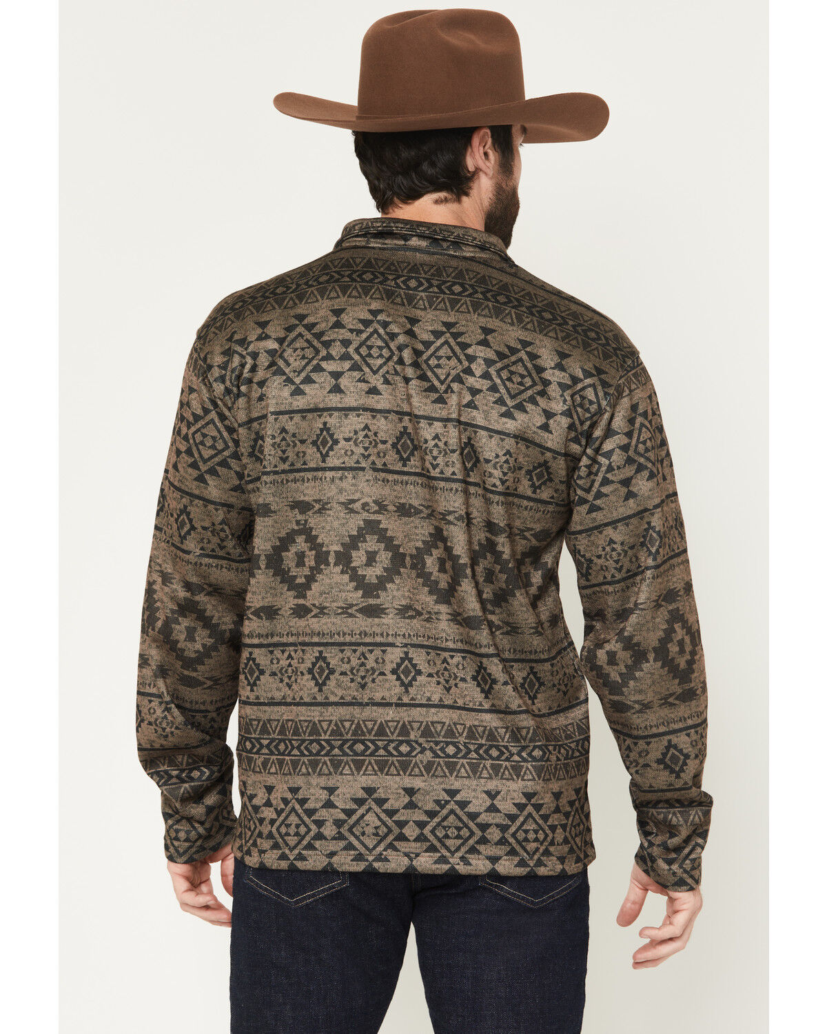 Image #4 - Ariat Men's Caldwell 1/4 Button-Down Pullover Sweater, Tan, hi-res