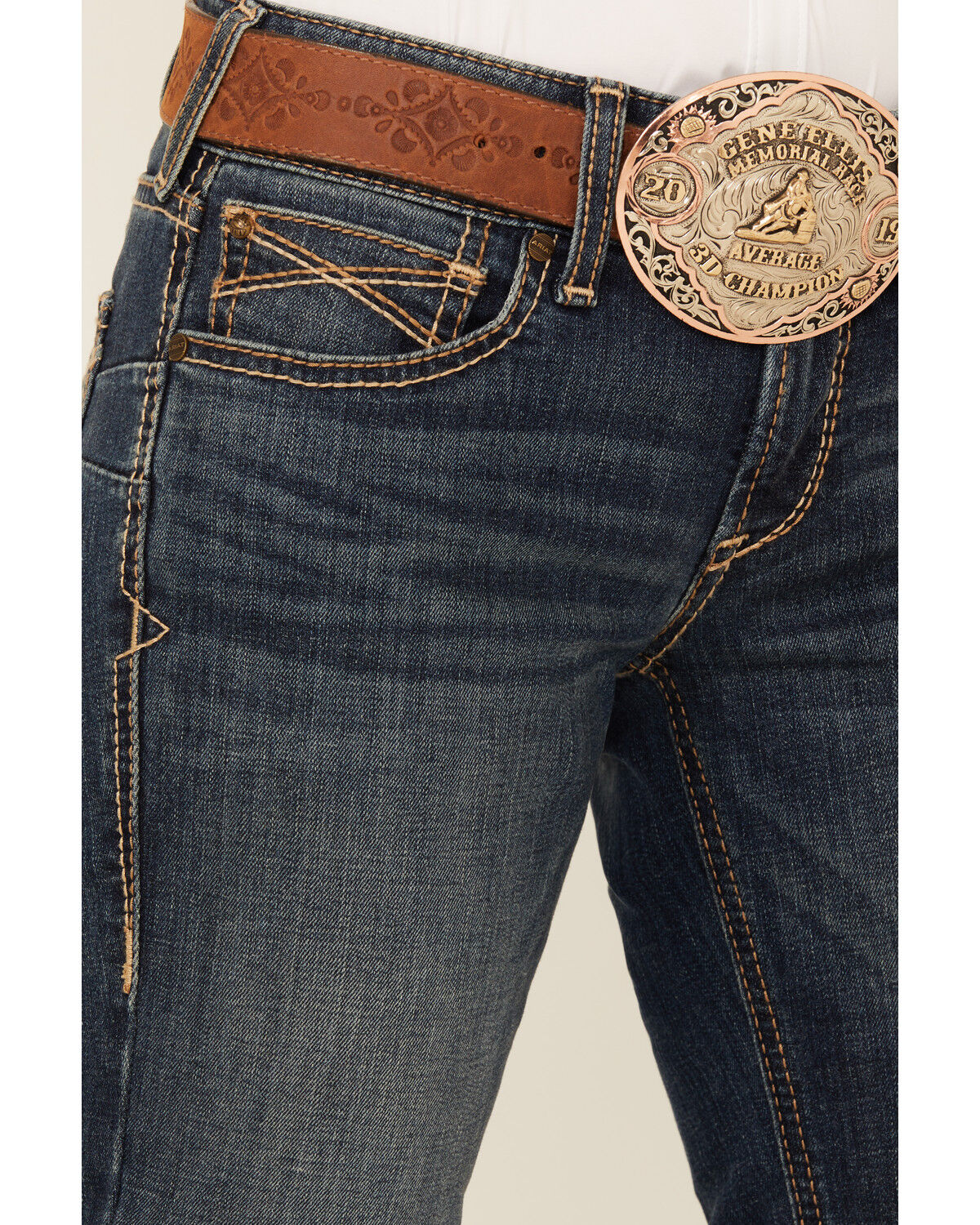 Image #4 - Ariat Women's Sonia Dark Wash Mid Rise Bootcut Stretch Denim Jeans, Dark Wash, hi-res