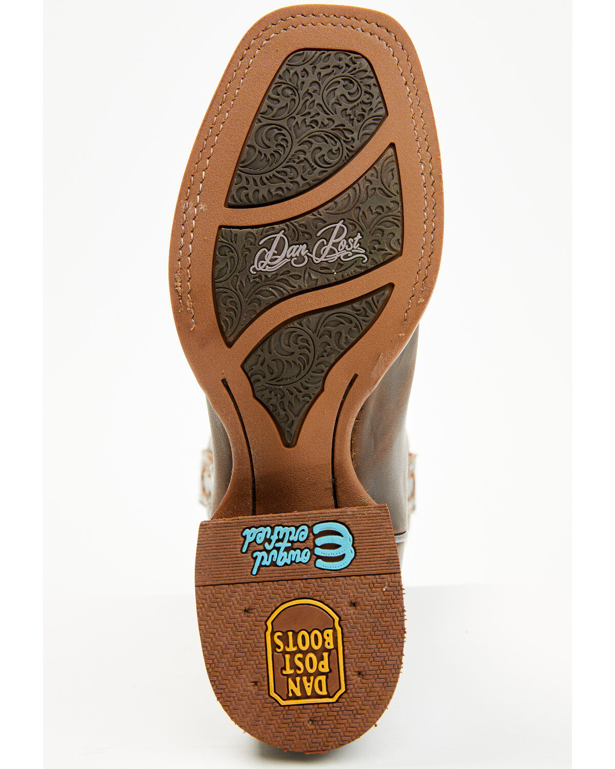 Image #7 - Dan Post Women's Tess Western Boots - Square Toe, Brown, hi-res