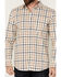 Image #3 - Brothers and Sons Men's Alva Plaid Print Long Sleeve Button-Down Western Shirt, White, hi-res